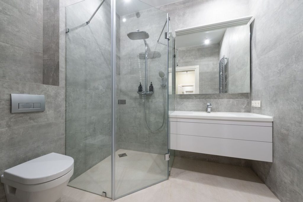 szklana kabina prysznicowa walk-in